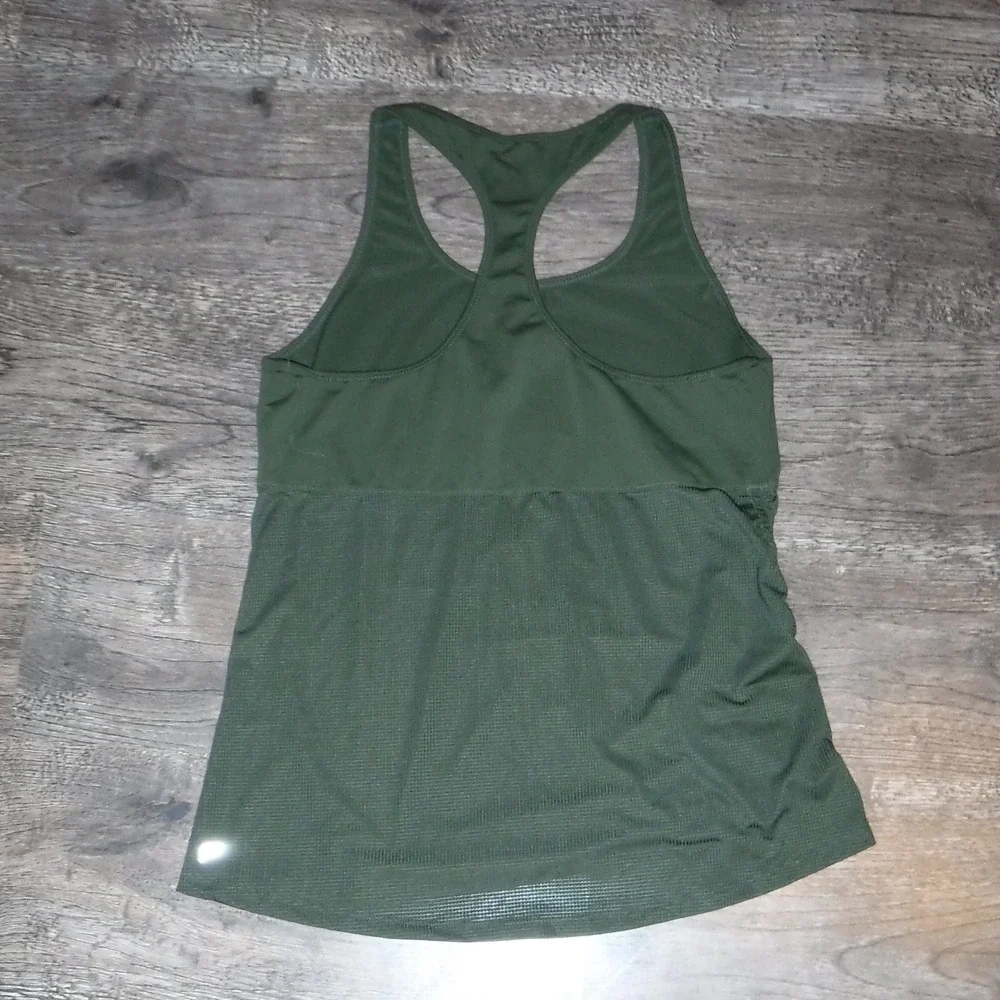 Fabletics Athletic Tank Top Racerback Olive Green Activewear Workout Fitness‎